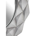 3D Effect Light Silver Wall Mirror | Hexa