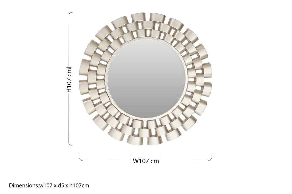 Champagne Chain Design Wall Mirror | Tia