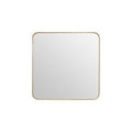 Small Gold Finish Square Wall Mirror | Tia