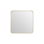 Small Gold Finish Square Wall Mirror | Tia