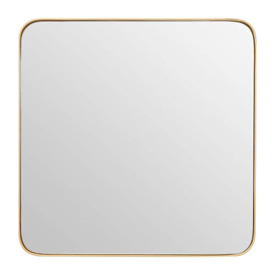 Medium Gold Finish Square Wall Mirror | Tia