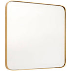 Medium Gold Finish Square Wall Mirror | Tia