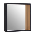 Small Black Wall Mirror with Gold Edge | Bisha