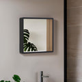 Small Black Wall Mirror with Gold Edge | Bisha