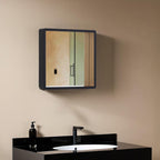 Small Black Wall Mirror with Gold Edge | Bisha