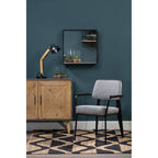 Medium Black Wall Mirror with Gold Edge | Trosa