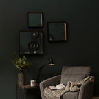 Large Black Wall Mirror with Gold Edge | Trosa
