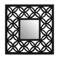 Square Black Lattice Frame Wall Mirror | Indus
