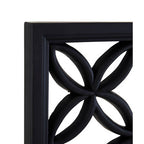 Square Black Lattice Frame Wall Mirror | Indus