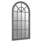 Antique Grey Arched Window Wall Mirror | Hawthorne