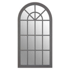 Antique Grey Arched Window Wall Mirror | Hawthorne