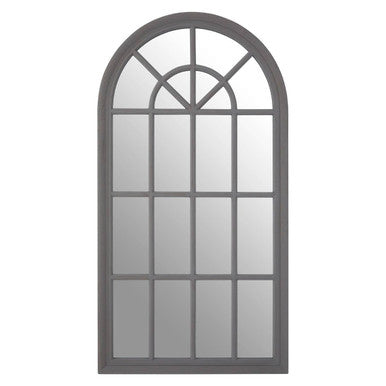 Antique Grey Arched Window Wall Mirror | Hawthorne