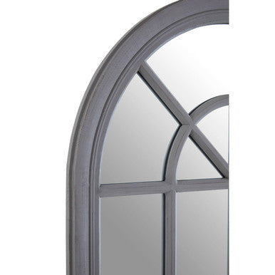 Antique Grey Arched Window Wall Mirror | Hawthorne
