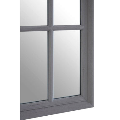 Antique Grey Arched Window Wall Mirror | Hawthorne