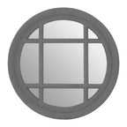 Antique Grey Round Wall Mirror | Hawthorne
