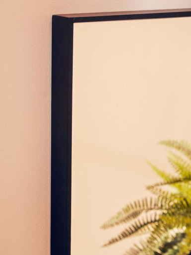 Matt Black Large Square Wall Mirror | Loretta
