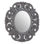 Antique Grey Scroll Design Wall Mirror | Itaka