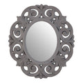 Antique Grey Scroll Design Wall Mirror | Itaka