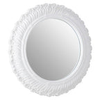 Antique White Small Acanthus Leaf Wall Mirror | Plume