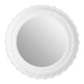 Antique White Small Acanthus Leaf Wall Mirror | Plume