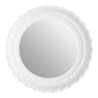 Antique White Small Acanthus Leaf Wall Mirror | Plume