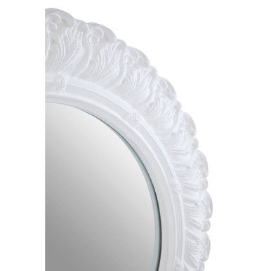 Antique White Small Acanthus Leaf Wall Mirror | Plume