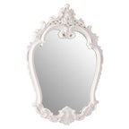 Antique White Rose Crest Wall Mirror | Locatelli