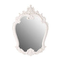 Antique White Rose Crest Wall Mirror | Locatelli