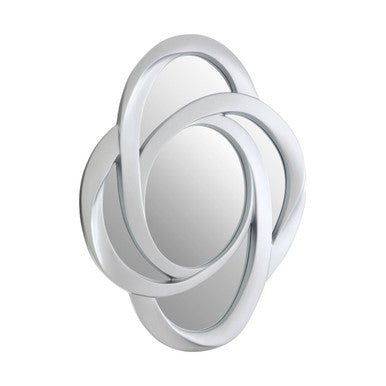 Silver Finish Elliptical Design Wall Mirror | Opus