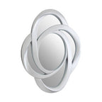 Silver Finish Elliptical Design Wall Mirror | Opus