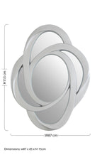 Silver Finish Elliptical Design Wall Mirror | Opus