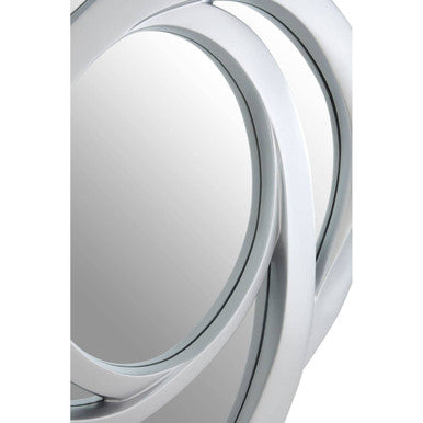 Silver Finish Elliptical Design Wall Mirror | Opus
