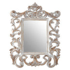 Caracci Antique Grey Fleur-De-Lis Wall Mirror