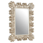 Champagne Finish Clamshell Design Wall Mirror | Sinarge