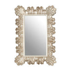 Champagne Finish Clamshell Design Wall Mirror | Sinarge