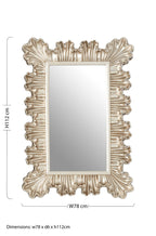 Champagne Finish Clamshell Design Wall Mirror | Sinarge