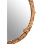 Gold Finish Round Acanthus Leaf Wall Mirror | Tina