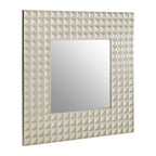 Champagne Finish 3D Geometric Wall Mirror | Dimano