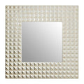 Champagne Finish 3D Geometric Wall Mirror | Dimano