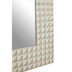 Champagne Finish 3D Geometric Wall Mirror | Dimano