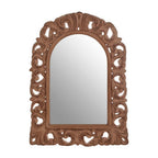 Antique Brown Arc Leaf Wall Mirror | Tristram