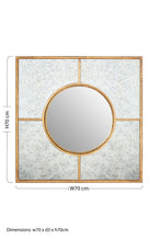 Gold Finish Art Deco Wall Mirror | Zariah