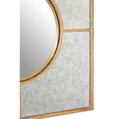 Gold Finish Art Deco Wall Mirror | Zariah