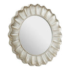 Champagne Finish Scallop Wall Mirror | Adelere