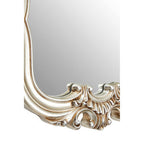 Champagne Finish Rose Crest Wall Mirror | Adelere