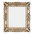 Champagne Finish Square Ornate Wall Mirror | Adelere
