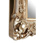 Champagne Finish Square Ornate Wall Mirror | Adelere