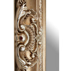 Champagne Finish Square Ornate Wall Mirror | Adelere