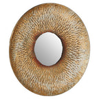 Gold Small Textured Wall Mirror | Faiza