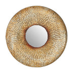 Gold Small Textured Wall Mirror | Faiza